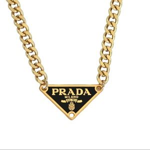Milano Noir Gold Necklace Prada Reworked